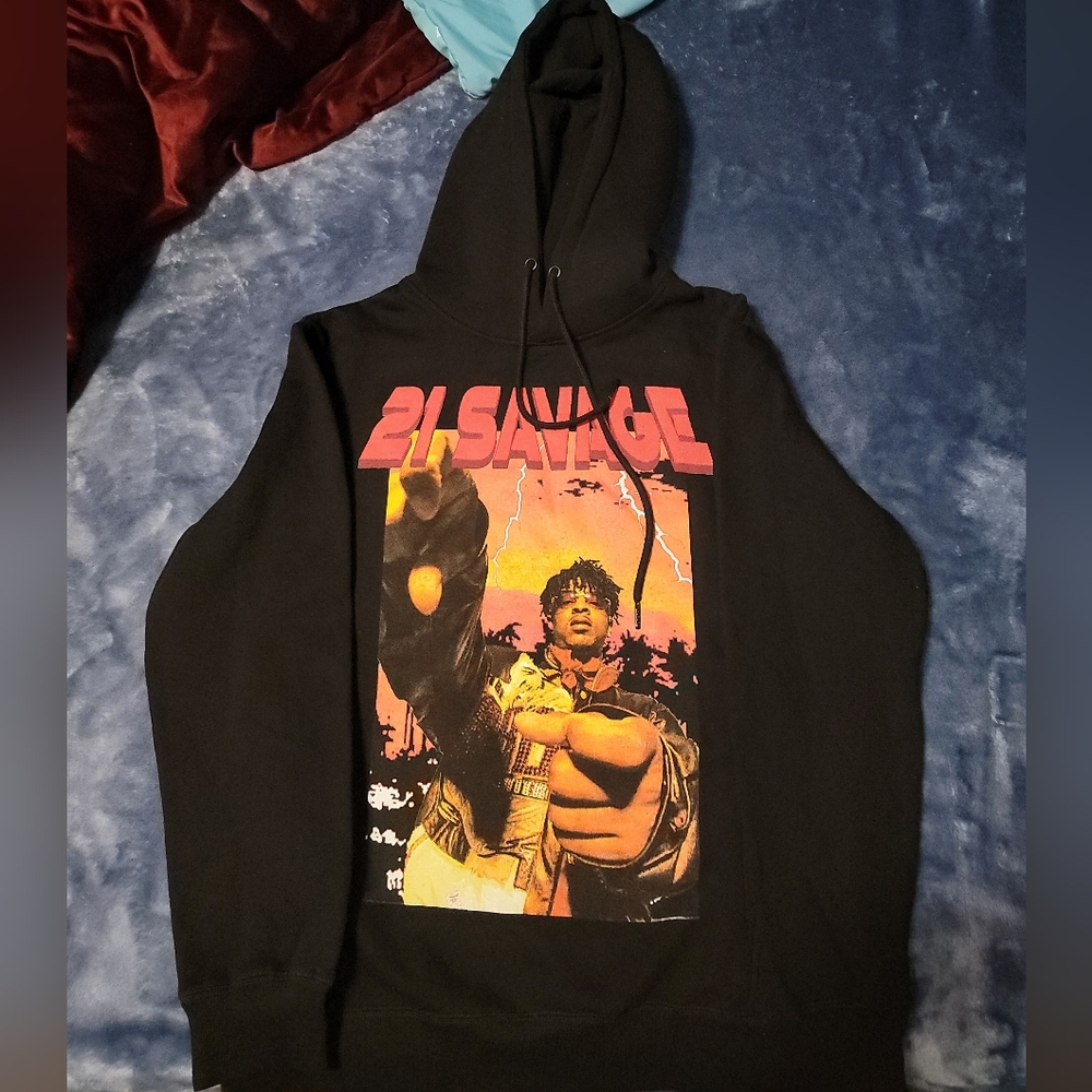 Black Graphic Hoodie with Bold Design